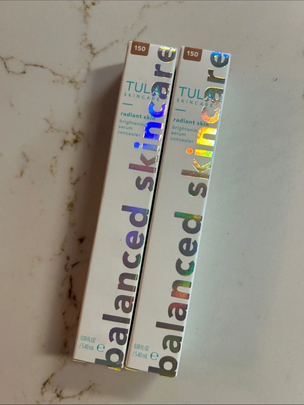 TWO Tula Radiant Skin Brightening Serum Concealers - color 150